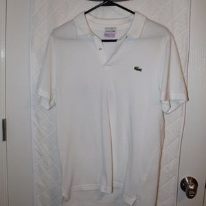 White Lacoste Polo Shirt//Size M